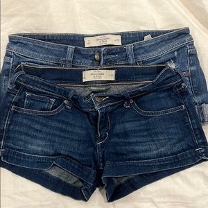 Abercrombie and fitch low rise jean short bundle